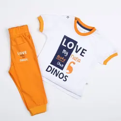 تیشرت شلوار پسرانه طرح دایناسور ( 9 تا 24 ماه )