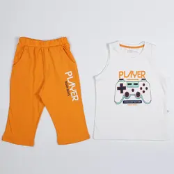 تاپ شلوارک پسرانه طرح player ( 10 تا 14 سال ) | فروشگاه لباس بچه گانه هپی لند | دخترانه | پسرانه | نوزاد | مردانه | زنانه | تخفیف | خرید اینترنتی لباس ارزان