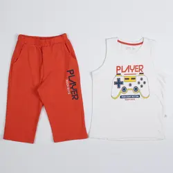 تاپ شلوارک پسرانه طرح player ( 10 تا 14 سال ) | فروشگاه لباس بچه گانه هپی لند | دخترانه | پسرانه | نوزاد | مردانه | زنانه | تخفیف | خرید اینترنتی لباس ارزان