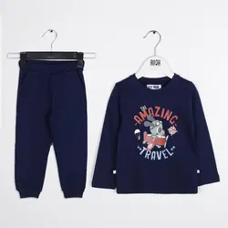 بلوز وشلوار طرح TRAVEL پسرانه_ست خانواده ( 2 تا 6 سال )