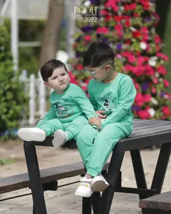 بلوز وشلوار طرح TRAVEL پسرانه_ست خانواده ( 2 تا 6 سال )