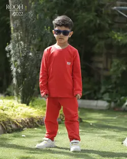 بلوز وشلوار طرح ROOH پسرانه_ست خانواده( 2 تا 6 سال )