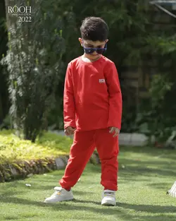 بلوز وشلوار طرح ROOH پسرانه_ست خانواده( 2 تا 6 سال )