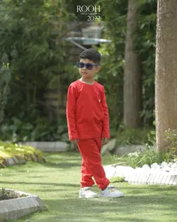 بلوز وشلوار طرح ROOH پسرانه_ست خانواده( 2 تا 6 سال )