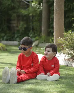 بلوز وشلوار طرح ROOH پسرانه_ست خانواده( 2 تا 6 سال )