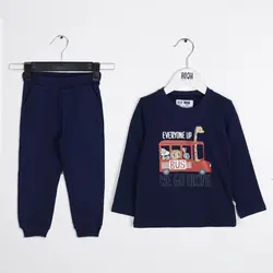 بلوز وشلوار طرح BUS پسرانه_ست خانواده ( 2 تا 6 سال )