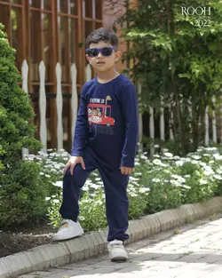 بلوز وشلوار طرح BUS پسرانه_ست خانواده ( 2 تا 6 سال )