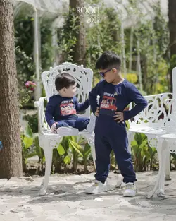 بلوز وشلوار طرح BUS پسرانه_ست خانواده ( 2 تا 6 سال )