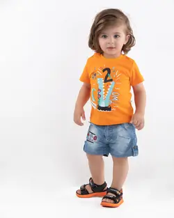 تیشرت پسرانه طرح تمساح ( 9 تا 24 ماه )