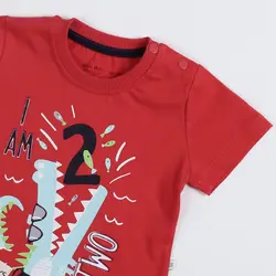 تیشرت پسرانه طرح تمساح ( 9 تا 24 ماه )