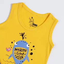 تاپ وشلوارک پسرانه طرح نهنگ ( 9 تا 24 ماه )