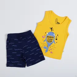 تاپ وشلوارک پسرانه طرح نهنگ ( 9 تا 24 ماه )