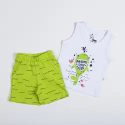 تاپ وشلوارک پسرانه طرح نهنگ ( 9 تا 24 ماه )