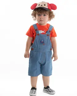 تیشرت و شلوارپیشبندی پسرانه طرح dj rooh ( 9 تا 24 ماه )