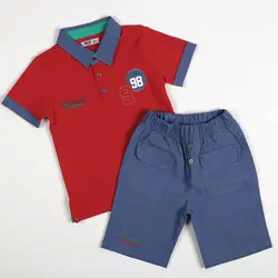 پلوشرت و شلوارک پسرانه طرح 98 ( 2 تا 6 سال )