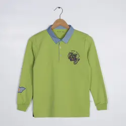 پلوشرت یقه دار پسرانه آستین بلند ( 10 تا 14 سال )