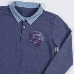 پلوشرت یقه دار پسرانه آستین بلند ( 6 تا 10 سال )