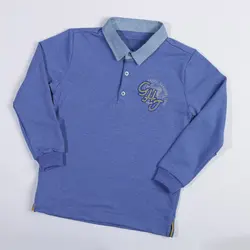 پلوشرت یقه دار پسرانه آستین بلند ( 6 تا 10 سال )