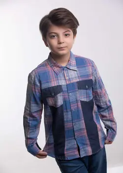 شومیز پسرانه طرح چهارخانه ( 6 تا 10 سال )