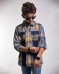 شومیز پسرانه طرح چهارخانه ( 10 تا 14 سال )