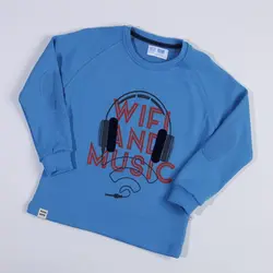 بلوز تک پسرانه طرح هدفون ( 6 تا 10 سال )