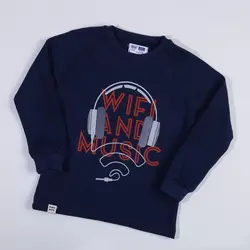 بلوز تک پسرانه طرح هدفون ( 6 تا 10 سال )