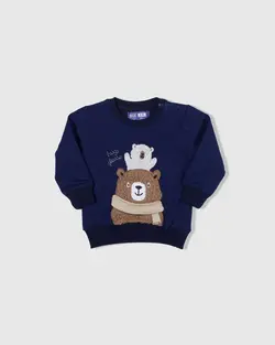 بلوز آستین بلند پسرانه طرح teddy ( 9 تا 24 ماه )