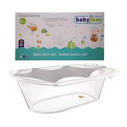 ست 6 تکه حمام نوزاد شفاف بی بی جم Baby jem