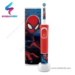 مسواک برقی کودک اورال بی مدل Spiderman+کیف مسافرتی