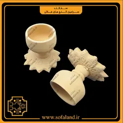 جا تخم مرغ و جا شمعی و هفت سین پاستاره ای سفالند