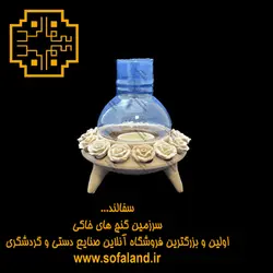 جا شمعی وارمر ۳ پایه گل دار
