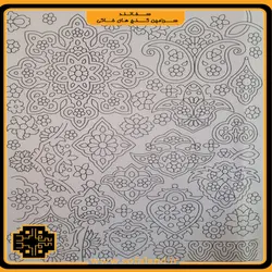 شابلون میناکاری طرح پنج سفالند