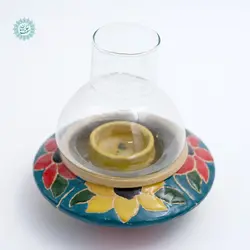 خرید جاشمعی سفالی طرح گرد سوز با بهترین قیمت - فروشگاه اینترنتی صنایع دستی سوغات رسان