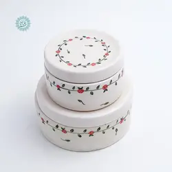 خرید بانکه سرامیکی طرح رز کد 9630 با بهترین قیمت - فروشگاه اینترنتی صنایع دستی سوغات رسان