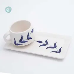 خرید فنجان و بشقاب سرامیکی طرح نیلوفر با بهترین قیمت - فروشگاه اینترنتی صنایع دستی سوغات رسان