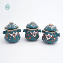 خرید بانکه سه عددی میناکاری سفال با بهترین قیمت - سوغات رسان