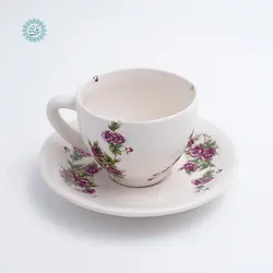 خرید فنجان و نعلبکی سرامیک گل سرخی با بهترین قیمت - سوغات رسان