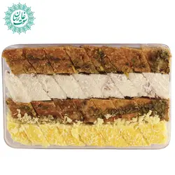 شیرینی چهار لوز زعفران قصر