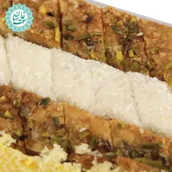 شیرینی چهار لوز زعفران قصر