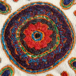 رومیزی پته دوزی گرد بادامی