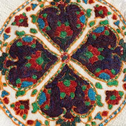 رومیزی پته دوزی گرد قلبی
