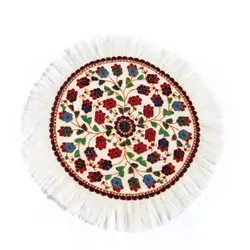 رومیزی پته دوزی گرد شکوفه