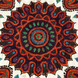 رومیزی پته دوزی چهاربته ترنج