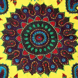 رومیزی پته دوزی چهاربته ، ترنج
