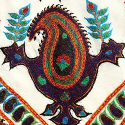 رومیزی پته دوزی چهاربته ، ترنج