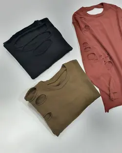 تيشرت زاپدار پاييزي آستین بلند