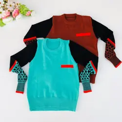 بلوز بافت آستین نقش دار