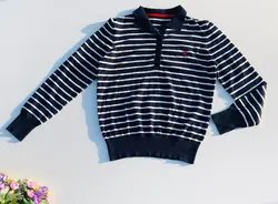 بلوز بافت راه راه یقه دار آستین بلند | بسیار لطیف و جنس عالی |سرخه شاپ