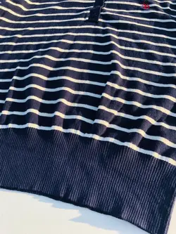 بلوز بافت راه راه یقه دار آستین بلند | بسیار لطیف و جنس عالی |سرخه شاپ