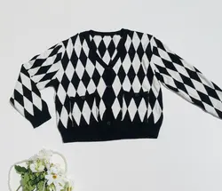 بلوز بافت طرح لوزی